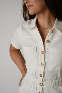 Utility Romper - Ivory