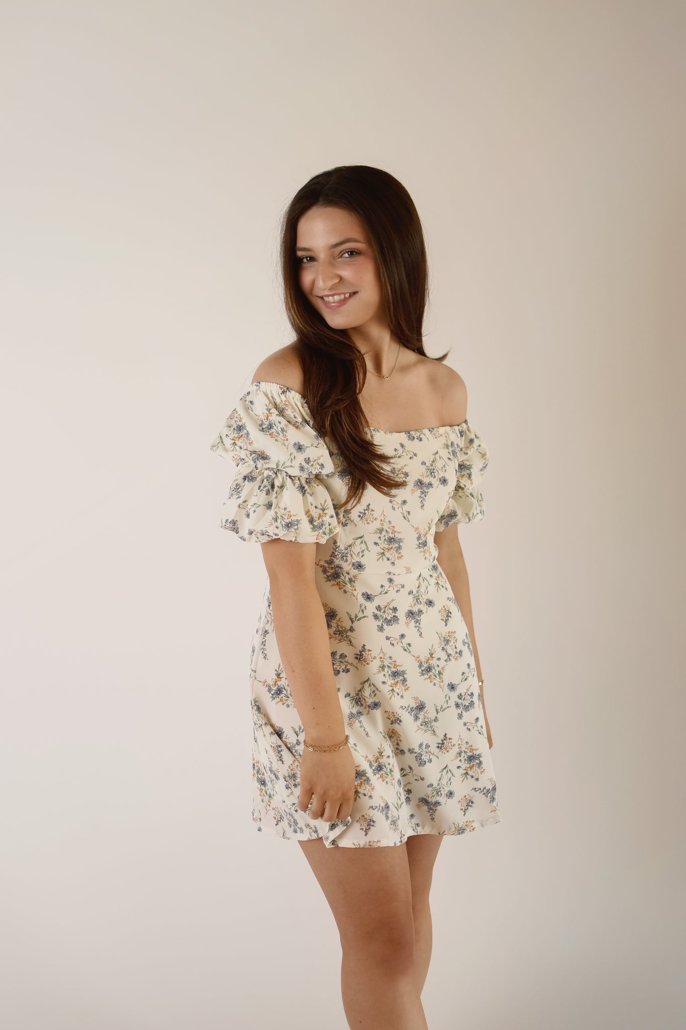 Bridget Lantern Sleeve Mini Dress